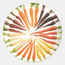 Carrots Round Stickers