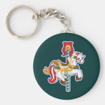 Carrousel de Noël Porte-clefs