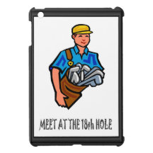 Carrying the golf clubs iPad mini cover