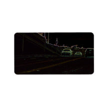 Cars And Black Sky Custom Address Label