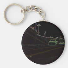 Cars And Black Sky Key Chains