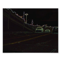 Cars And Black Sky Photo Art