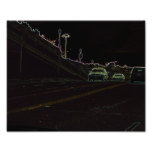 Cars And Black Sky Photo Art