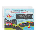 Cars and Trucks Birthday Party Invitation