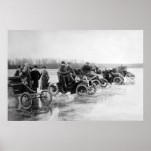 Cars on Ice: 1910 Poster