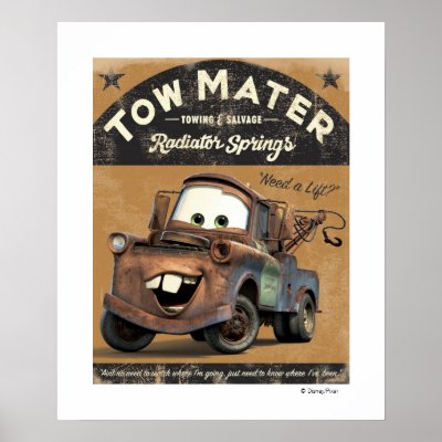 Cars' Tow Mater Disney Print by disney
