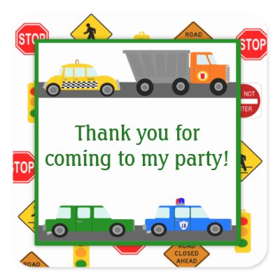 Cars, Trucks and Street Signs Birthday Party by csinvitations