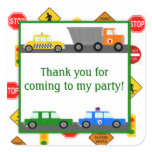 Cars, Trucks and Street Signs Birthday Party stickers