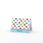 Cars Trucks Folded Thank You Note Cards Kid Boy