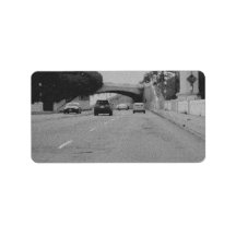 Cars Under Bridge Custom Address Label
