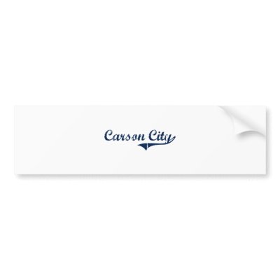 Carson City Nevada Classic Design Bumper Sticker by cityshirt