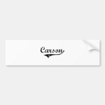 Carson Classic Style Name Bumper Stickers