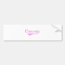 Carson Last Name Classic Style Bumper Sticker