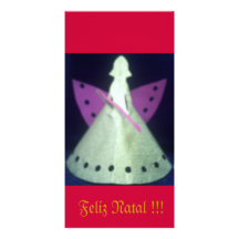 Cartão de Natal Anjo Kirigami Cartão Com Foto