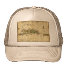 Carte 1639 historique de Hispaniola - Joan Vinckeb Casquette De Camionneur