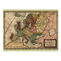 Carte 1721 de l'Europe Cartes Postales