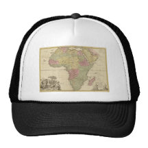 Carte 1725 de l'Afrique de cru Casquettes De Camionneur