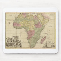 Carte 1725 de l'Afrique de cru Tapis De Souris