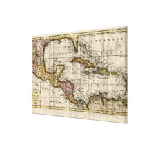 Carte 1790 des Antilles par Dilly et Robinson Toiles Tendues