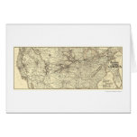 Carte 1888 de chemin de fer d'île de roche