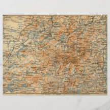 Carte 1909 d'Adirondacks du guide du voyage du Bae Prospectus En Couleur