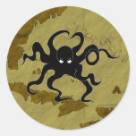 Carte #1 de pirate autocollant rond