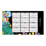 Carte 2011 de poche de calendrier de monstre carte de visite