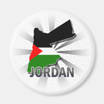 Carte 2,0 de drapeau de la Jordanie Aimant