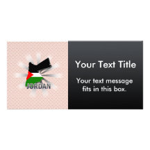 Carte 2,0 de drapeau de la Jordanie Cartes Avec Photo