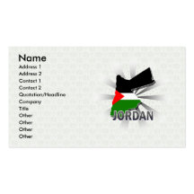 Carte 2,0 de drapeau de la Jordanie Carte De Visite