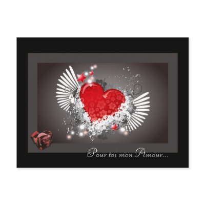 carte amour saint valentin cartes postales by patdid