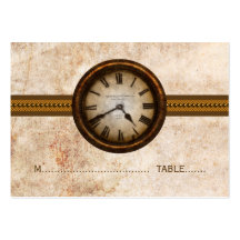 Carte antique d'endroit d'horloge, Brown Cartes De Visite Professionnelles