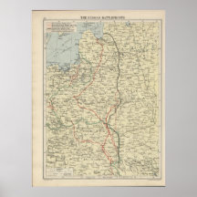 Carte avant orientale de WWI Poster