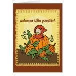 Carte bienvenue de bébé d'automne nouvelle (pour l