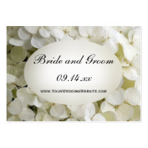 Carte blanche de site Web de mariage d'hortensia Modèle De Carte De Visite