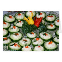 Carte, "Canapes de concombre "