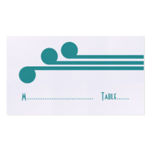 Carte chic simple turquoise de place de Deco Cartes De Visite Professionnelles