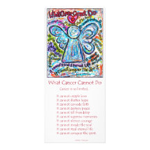 Carte colorée de support d'ange de Cancer Double Carte Personnalisée