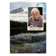 Carte commémorative de scène de lac mountain avec 