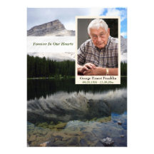 Carte commémorative de scène de lac mountain avec  invitation