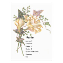 Carte commerciale victorienne de crocus et de lier modèles de cartes de visite