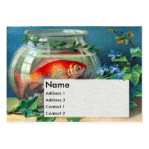 Carte commerciale victorienne de poisson rouge et  cartes de visite professionnelles