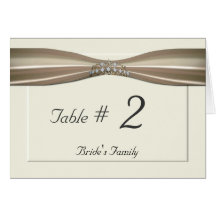 Carte crème élégante de table de mariage