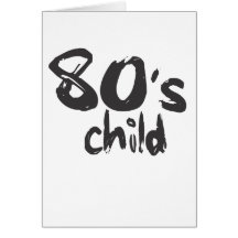 carte d'âge d'enfant des années 80