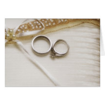Carte d'anneaux de mariage