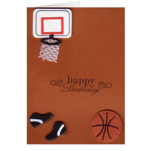 Carte d'anniversaire de basket-ball