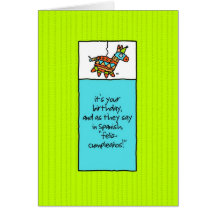 Carte d'anniversaire de fiesta