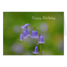 Carte d'anniversaire de jacinthe des bois