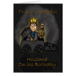 Carte d'anniversaire de mari - bande dessinée du m
