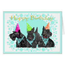 Carte d'anniversaire de Terrier d'écossais